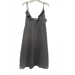 Old Navy Silk Black and White Gingham Sleeveless Dress XL